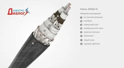 Кабель АВКДЭ-М антивибрационный 2-х проводный (изображение)