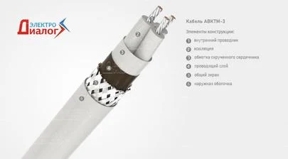Кабель АВКТМ-3 антивибрационный миниатюрный 3 жильный фторопластовый (картинка)