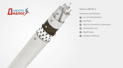 Кабель АВКТМ-6 антивибрационный миниатюрный 6 жильный фторопластовый (картинка)