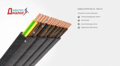 Кабель (провод) КПЛнг-LS 16*0,75 подвесной гибкий с многопроволочными медными жилами малодымный для пассажирских и грузовых лифтов 16 жил – расшифровка картинка