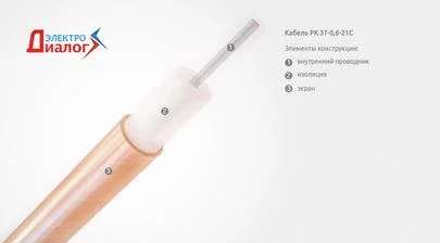 Изображение кабель РК 37-0,6-21-С  – радиочастотный коаксиальный