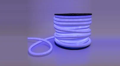 Гибкий неон DIP 12x26 мм - синий (бухта 50 м), обзор светодиодной LED ленты – картинка.
