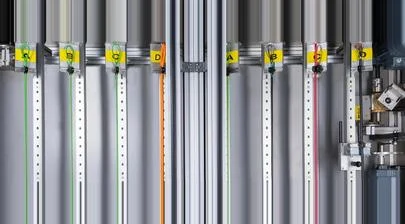 Испытательный стенд для крутильных тестов кабелей HELUKABEL в лаборатории